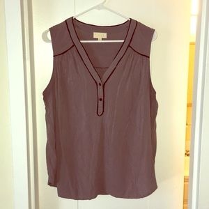 Gray Blouse with Button Details